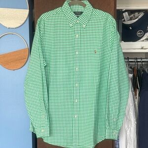 Polo by Ralph Lauren Men's Green Checkered Shirt